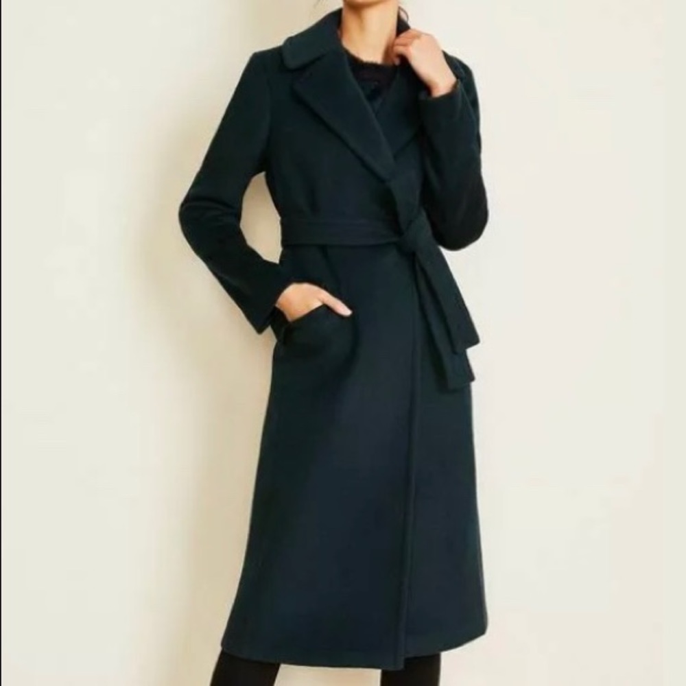Ann Taylor Wool Blend Coat - Dark Green NWOT